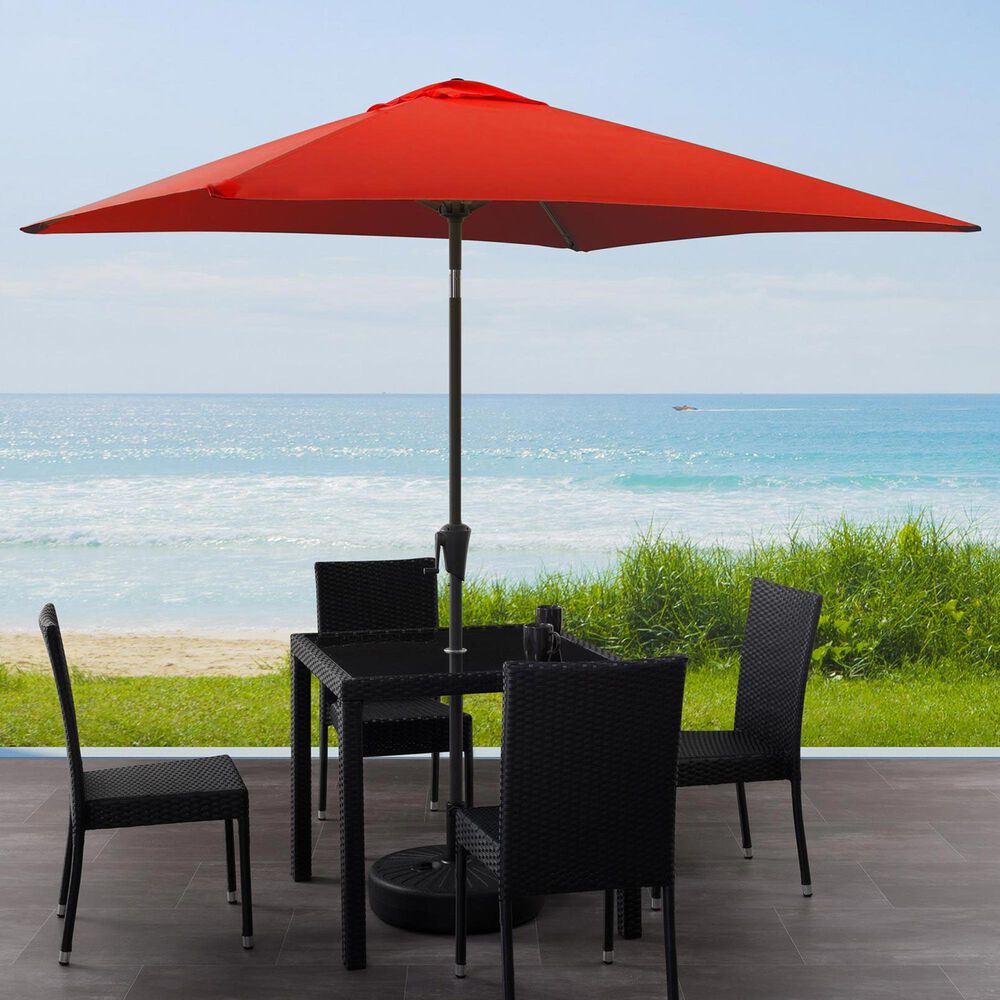 CorLiving 9' Square Tilting Patio Umbrella in Crimson Red, , large