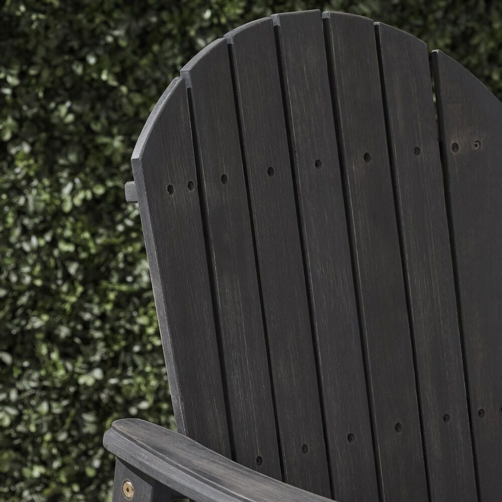 Hearth and Haven Outdoor Adirondack Dining Chair in Dark Grey &#40;Set of 2&#41;, , large