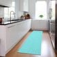 Dalyn Rug Company Hinton 2"3" x 10" Aqua Indoor/Outdoor Runner, , large