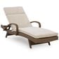 Ashley Laguna Heights Patio Chaise Lounge with Cushion in Beige, , large