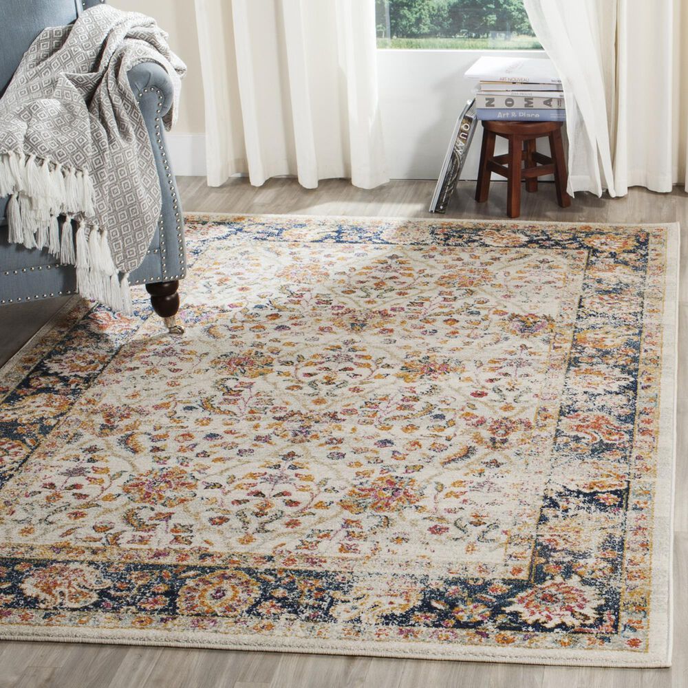 Safavieh Madison MAD609D 10&#39; x 14&#39; Cream and Navy Area Rug, , large