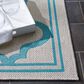 Safavieh Bermuda 3" x 5" Beige and Aqua Indoor/Outdoor Area Performance Rug, , large
