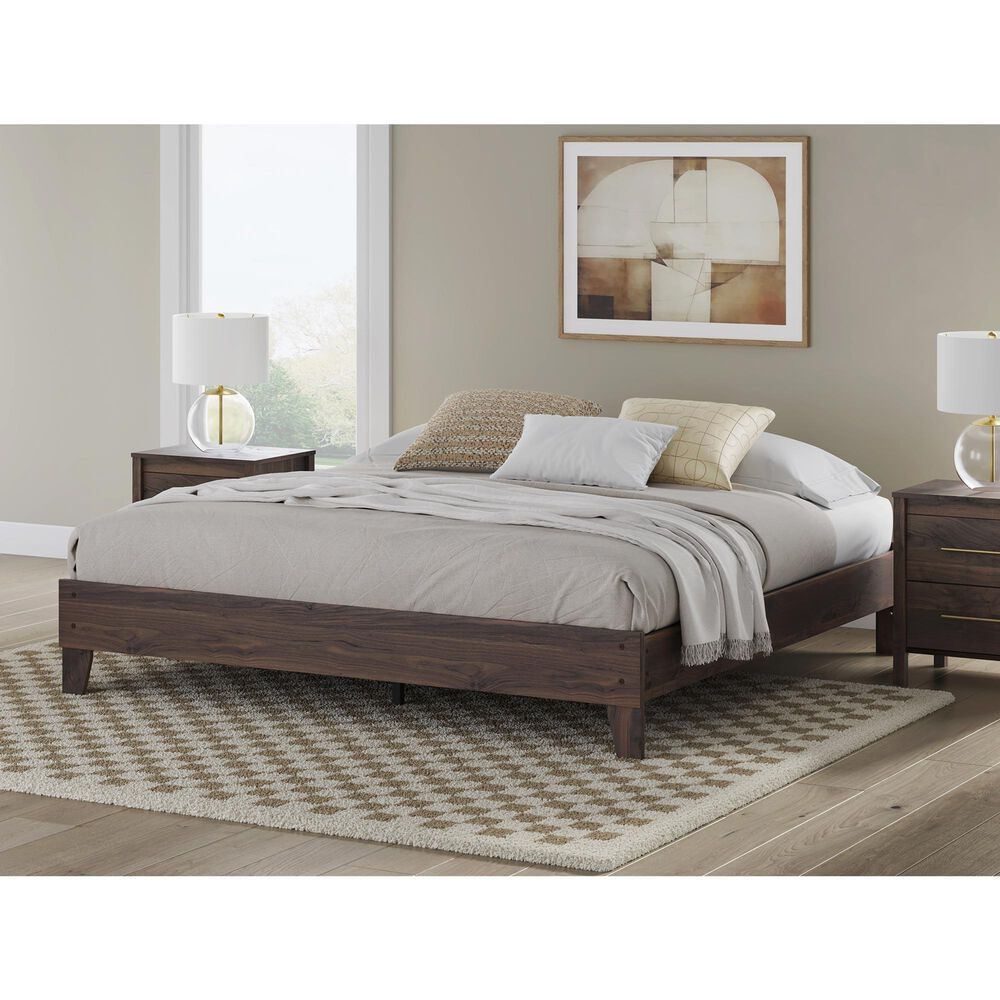 Ashley Calverson King Platform Bed in Rich Brown, , large