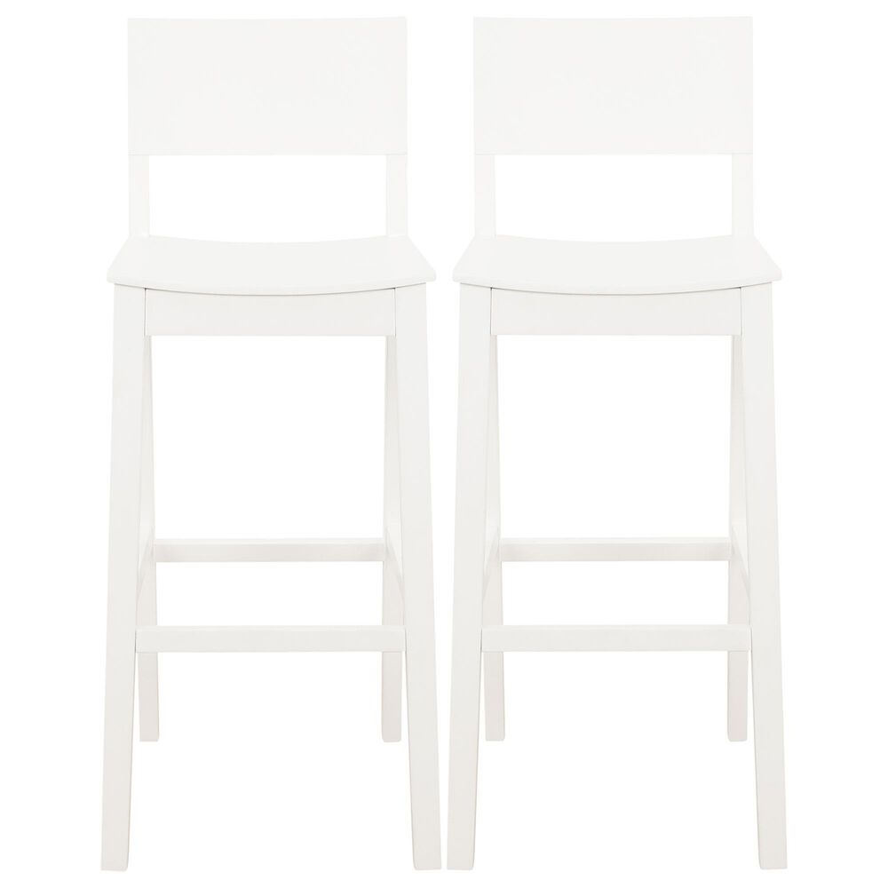 Linon Home Decor Devin Barstool in White (Set of 2), , large