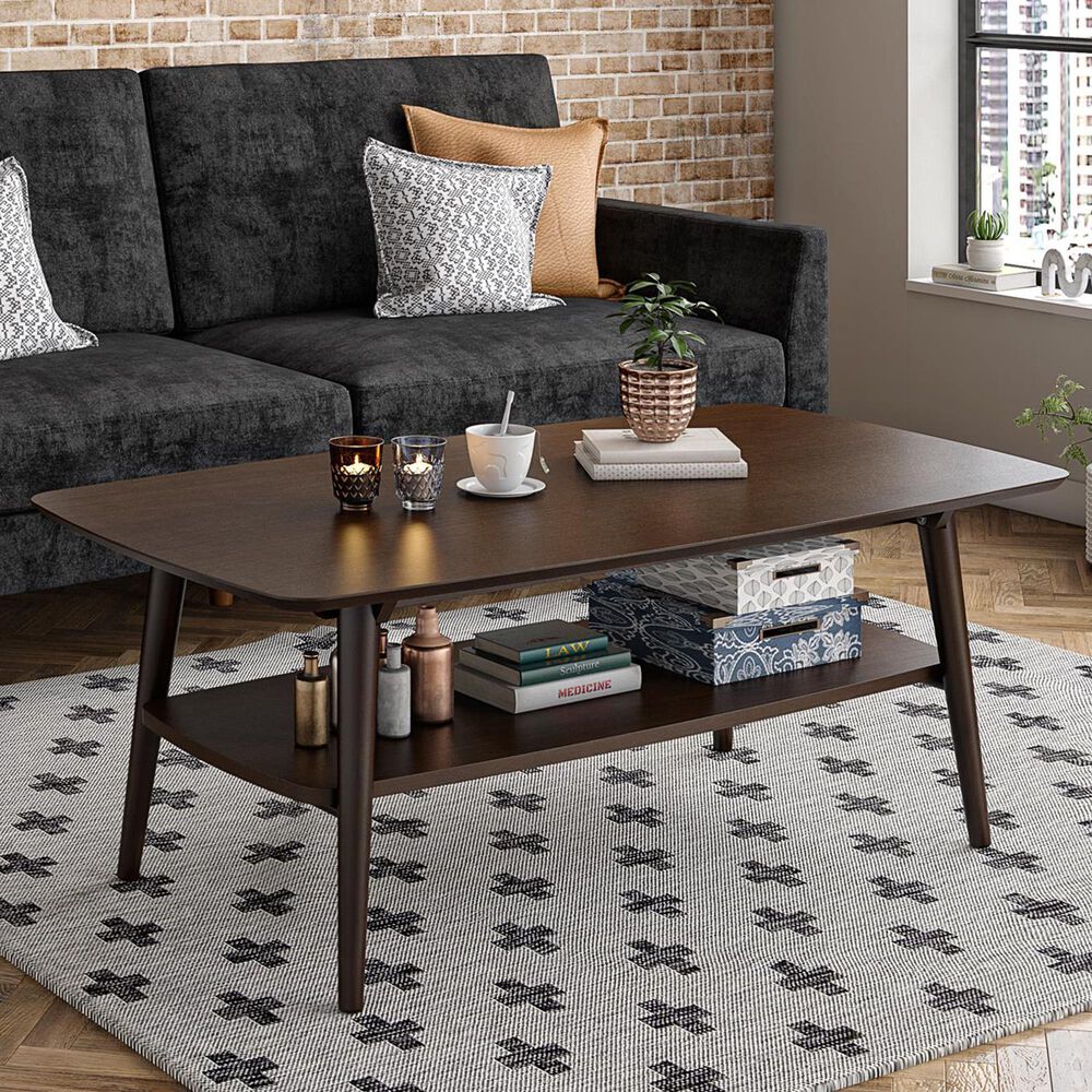 Novogratz Brittany Coffee Table in Walnut, , large