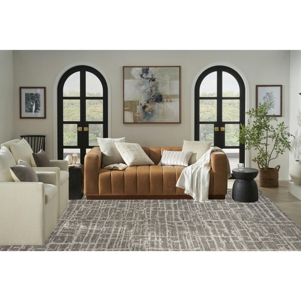 Nourison Luna 7&#39;9&quot; x 9&#39;9&quot; Grey and Silver Area Rug, , large