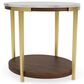 Riverside Furniture Emery Oval End Table in Smoked Cherry and Bronze, , large