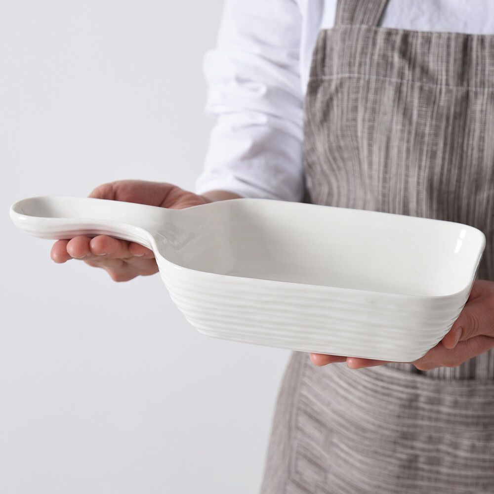 Pampa Bay Le Blanc Serving Dish with Handle in White, , large
