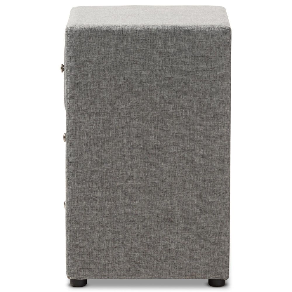 Baxton Studio Tessa 3-Drawer Nightstand in Grey, , large