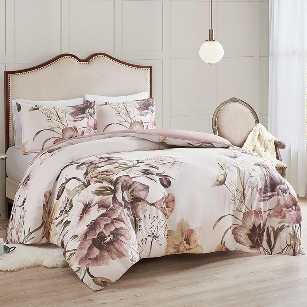 Hampton Park Cassandra 3-Piece King Duvet Cover Set in Blush, , large