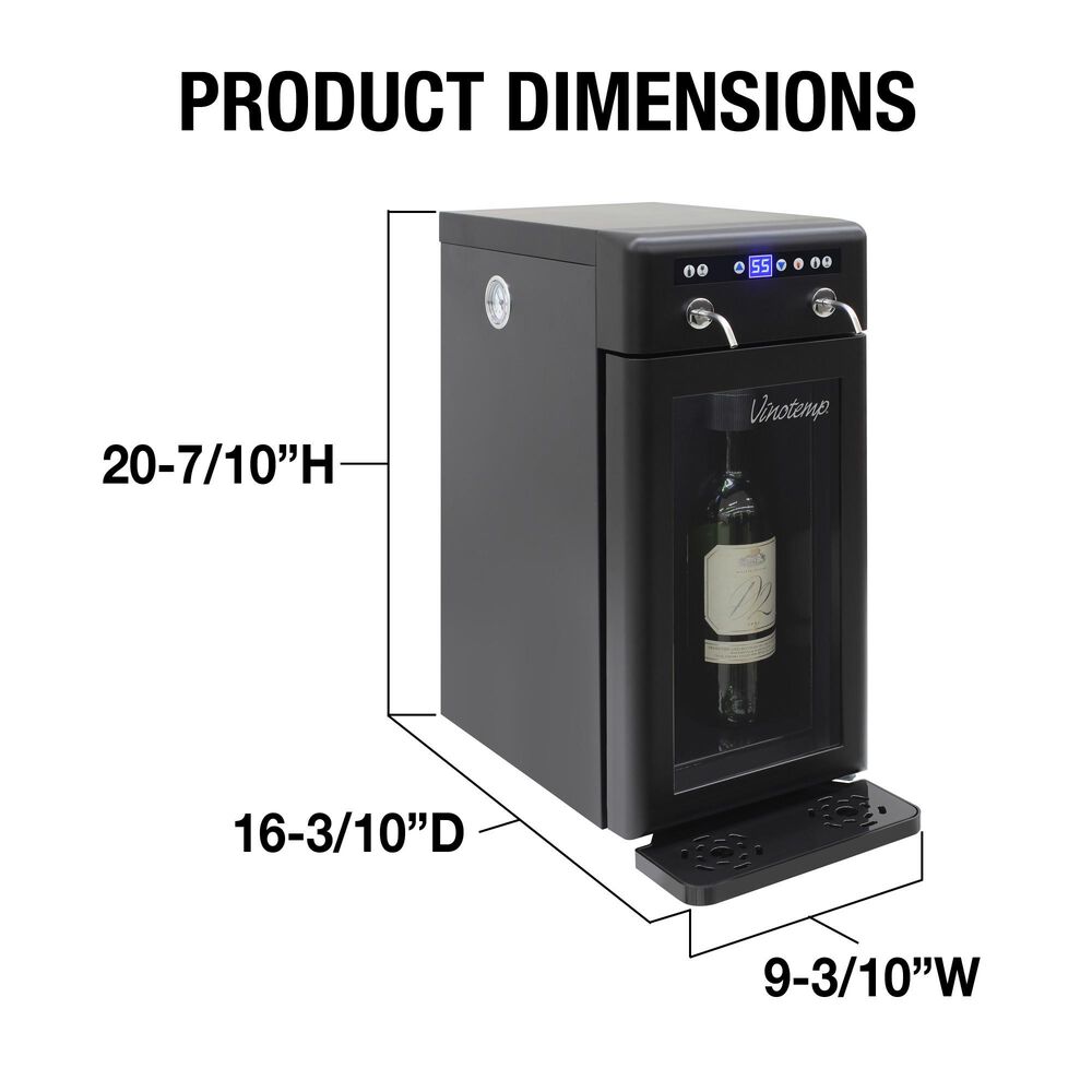 Vinotemp Vinotemp 2 btl wine dispensers, , large