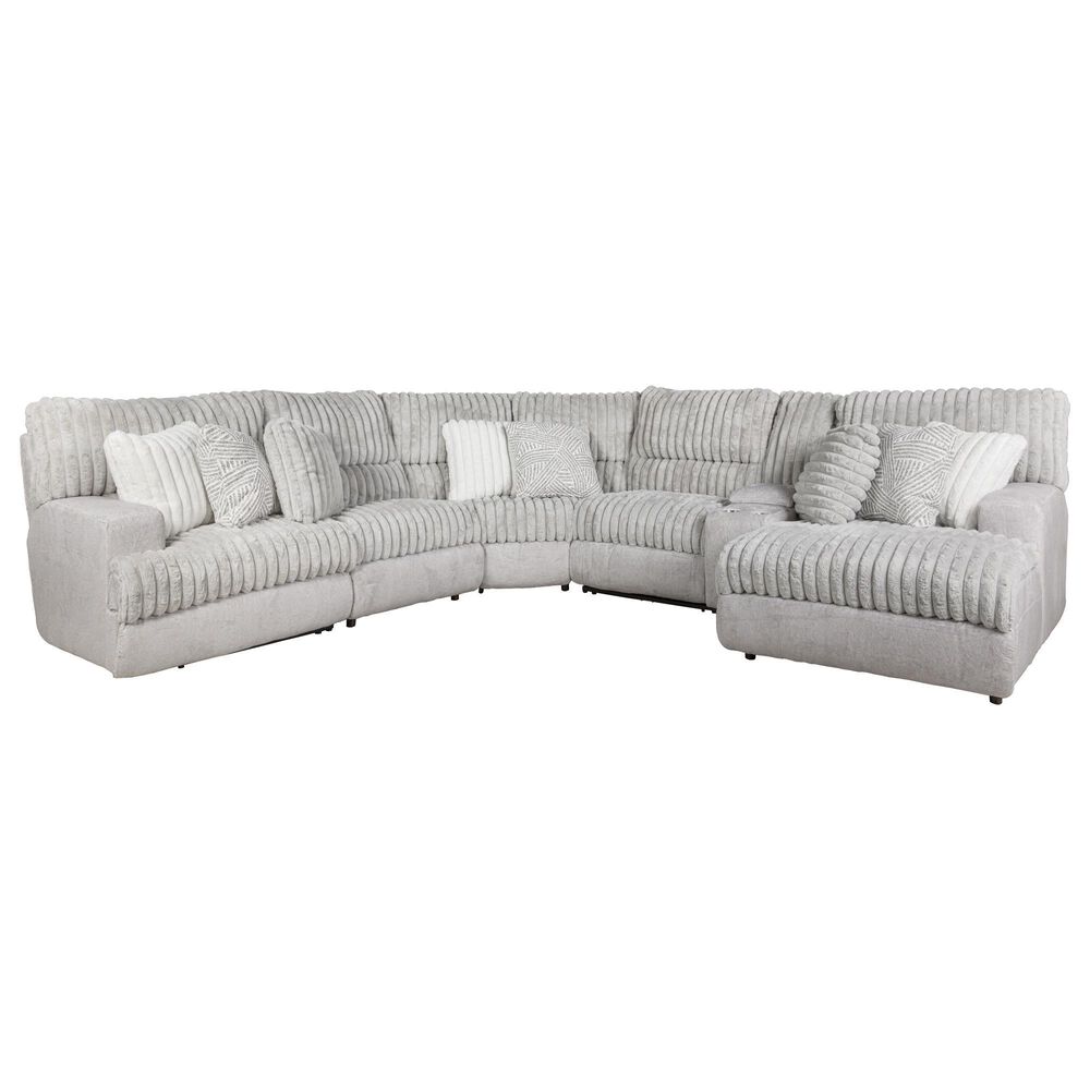 Catnapper 6-Piece Power Reclining Sectional in Moonstruck, , large
