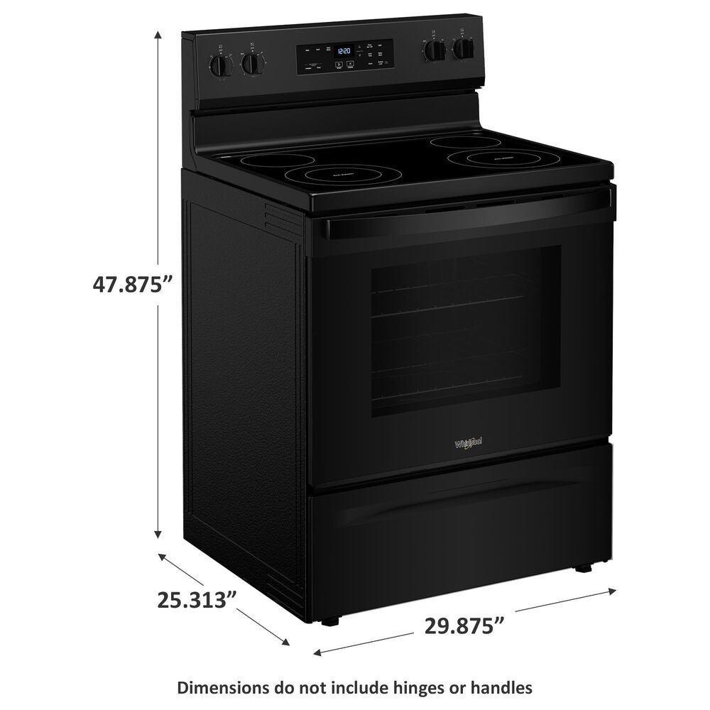 Whirlpool 5.3 Cu. Ft. Electric Range with No Preheat Mode in Black Stainless Steel, , large