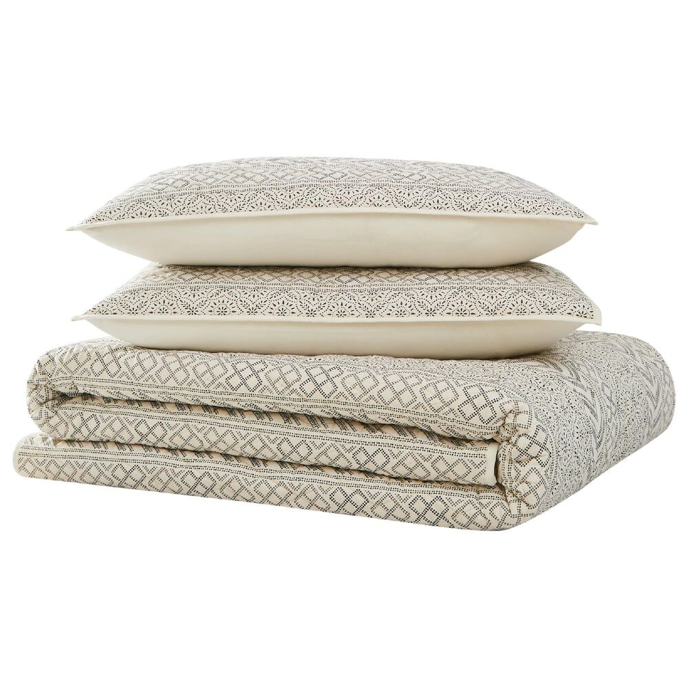 Pem America Chase 3-Piece King Quilt Set in Cream and Black, , large