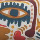 Teak Interiors 16" x 24" Abstract Face Lumbar Throw Pillow in Multicolor, , large