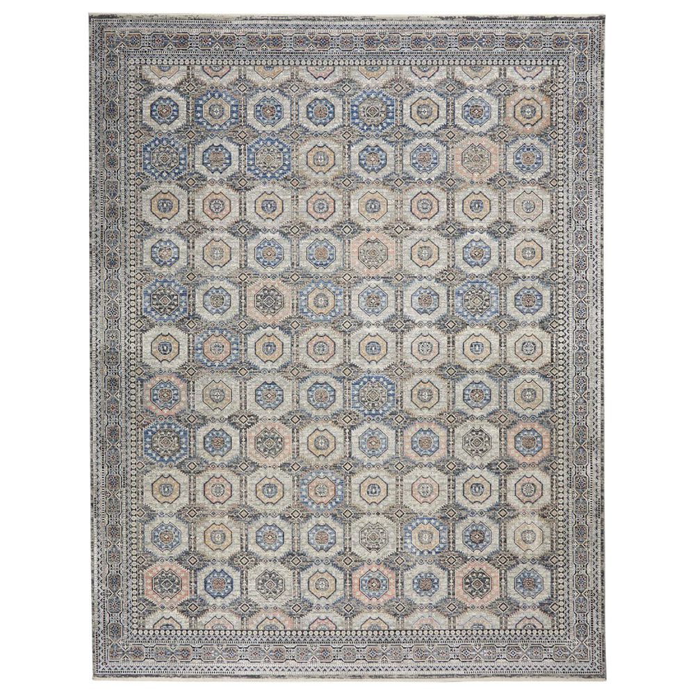 Nourison Starry Nights STN09 8" x 10" Grey and Navy Area Rug, , large