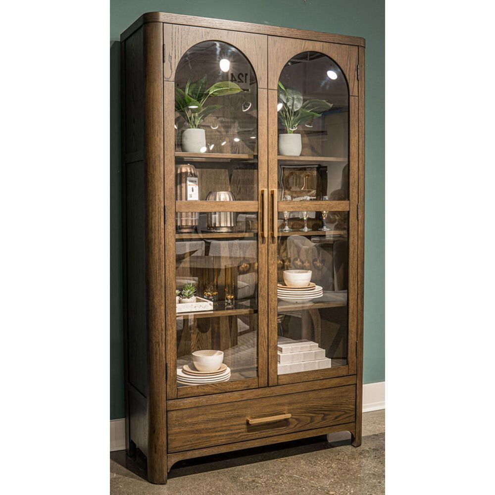 Ashley Radkin Display Cabinet in Burnished Brown, , large