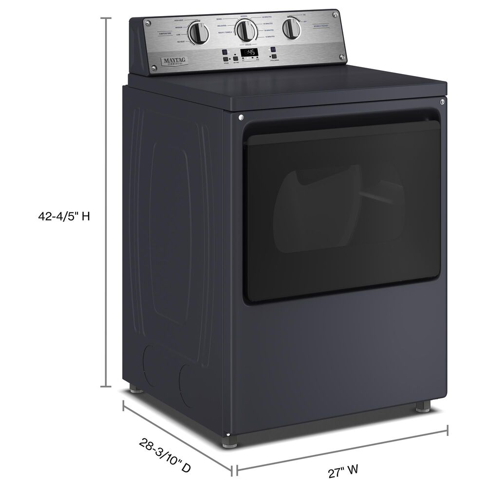 Maytag 7.5 Cu. Ft. Commercial-Grade Electric Dryer in Midnight Steel, , large