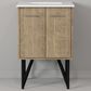 Lexora Home Lancy 24" Single Bathroom Vanity in Rustic Acacia with 2 cm White Cultured Marble Top and Rectangular Sink, , large