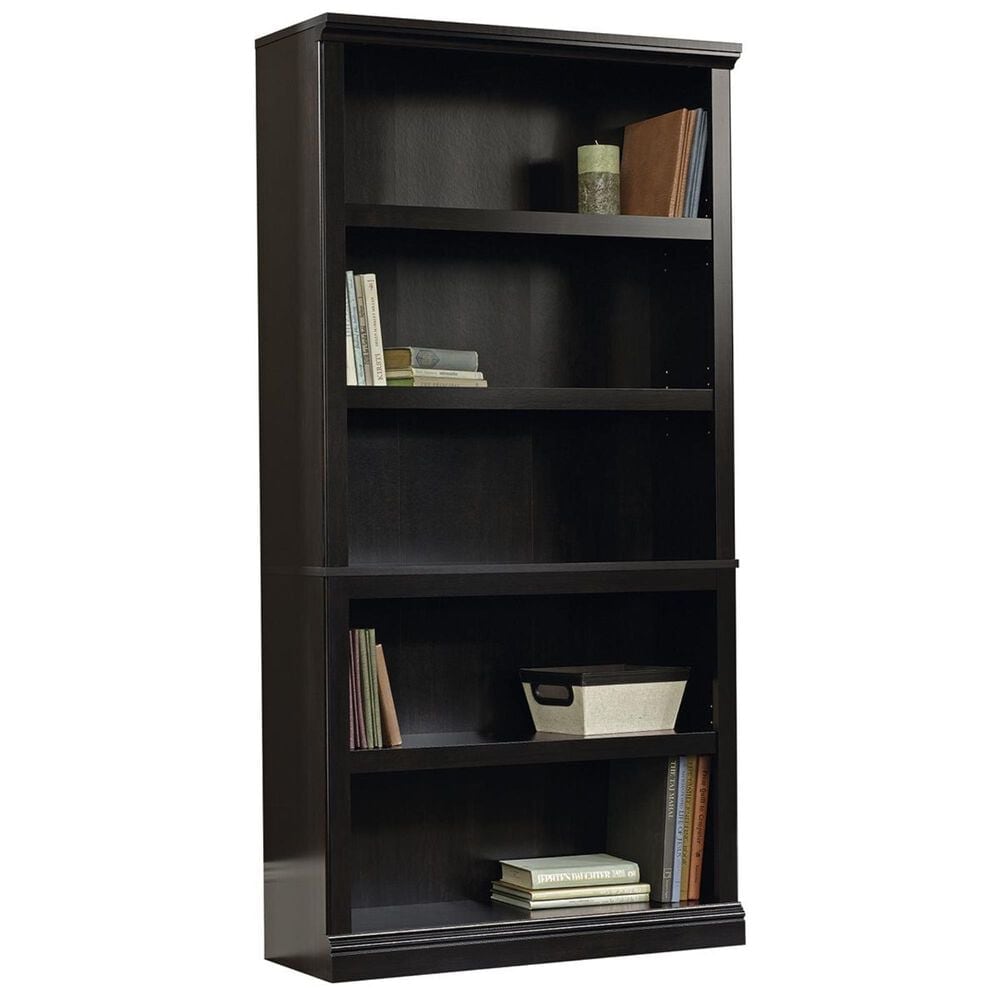 Sauder 5-Shelf Bookcase in Estate Black, , large