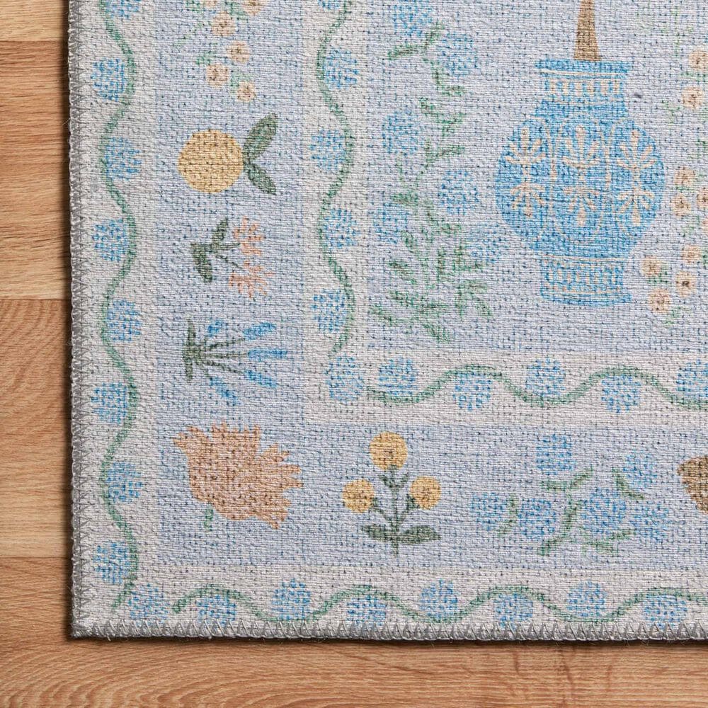 Rifle Paper Co. Menagerie 3&#39;9&quot; x 5&#39;9&quot; Light Blue Area Rug, , large