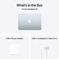 Apple MacBook Air 13.6" Laptop - Apple M4 chip 10-core CPU - 16GB RAM - 10-core GPU - 512GB SSD in Sky Blue with 3-Year AppleCare+, , large