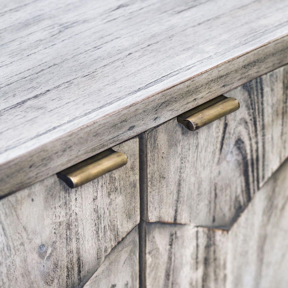 Uttermost Catori Console Cabinet In Distressed Light Grey, , large