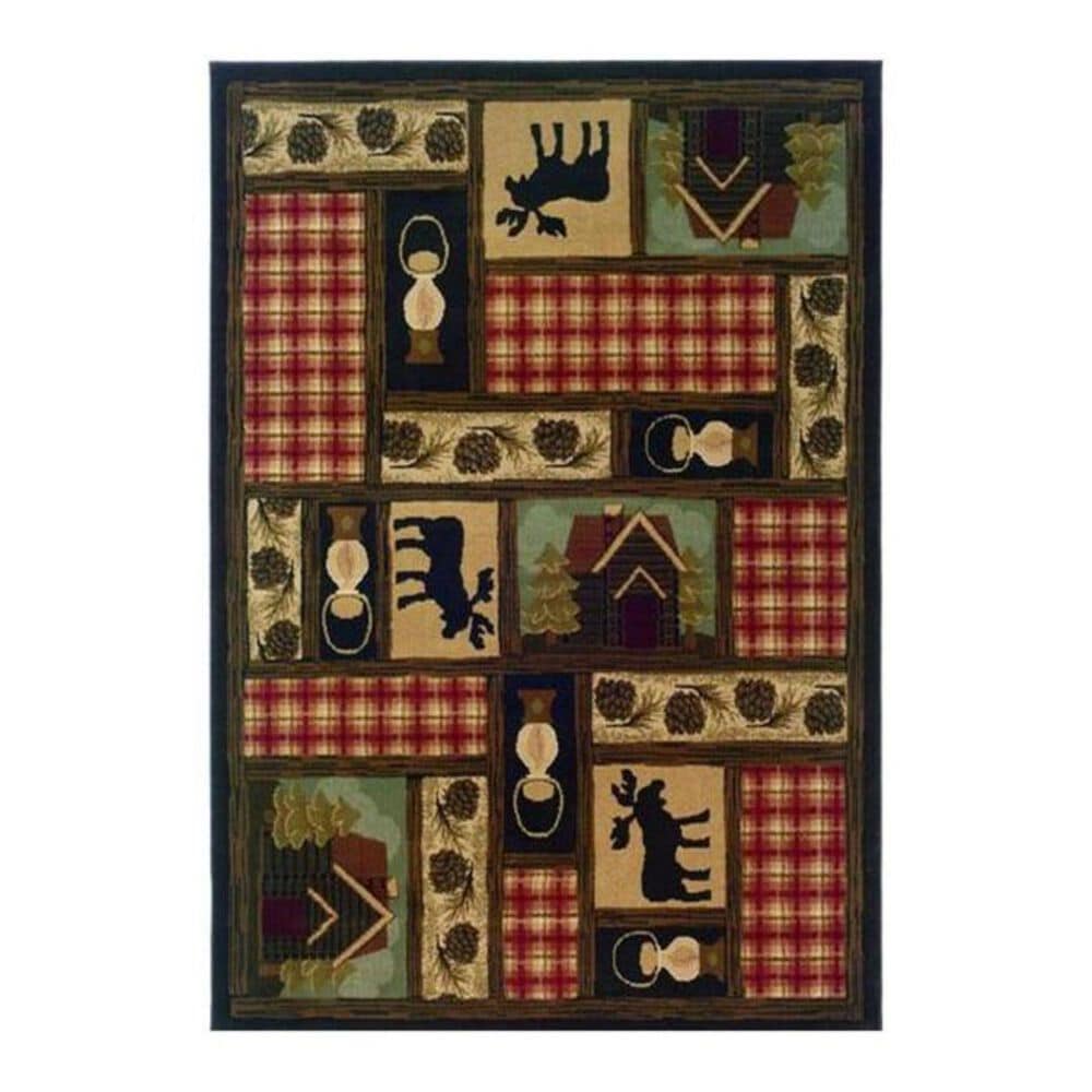 Oriental Weavers Hudson 1067A 5"3" x 7"6" Multi-Color Area Rug, , large