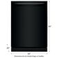 Frigidaire 24" Built-In Dishwasher with DishSense and MaxDry in Black, , large