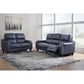 Ashley Mercomatic Power Reclining Sofa with Adjustable Headrest in Ocean, , large