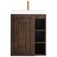 James Martin Vanities Alicante 24" Single Bathroom Vanity in Mid Century Acacia with 5 cm White Glossy Resin Top and Rectangular Sink, , large
