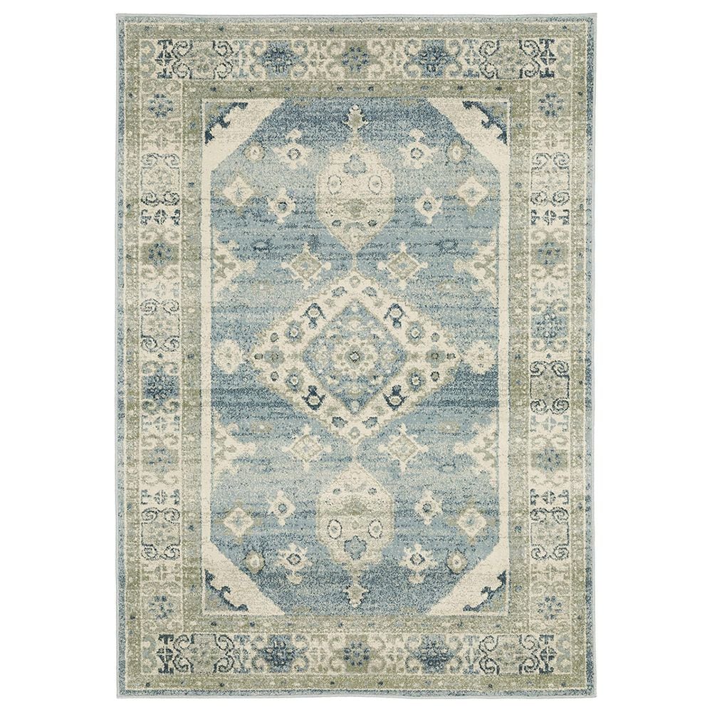 Oriental Weavers Branson 3"3" x 5" Blue and Beige Area Rug, , large