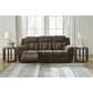 Ashley Frohn Manual Reclining Sofa in Chocolate, , large