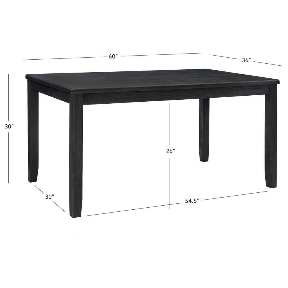 Linon Home Decor Jorissen Dining Table in Dark Charcoal - Table Only, , large