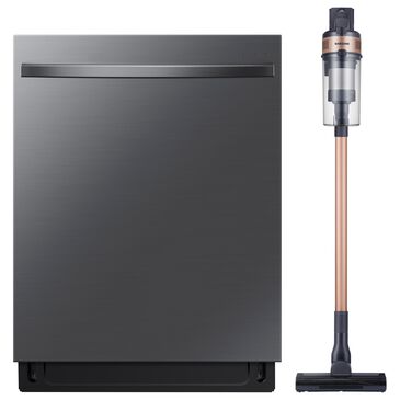 Samsung 2-Piece 24" Built-In Bar Handle Dishwasher in Black Stainless Steel with Jet 60 Pet Cordless Stick Vacuum, , large