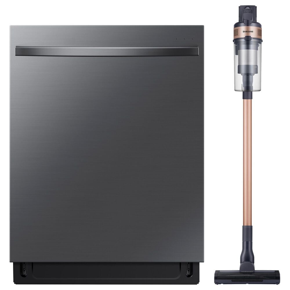 Samsung 2-Piece 24" Built-In Bar Handle Dishwasher in Black Stainless Steel with Jet 60 Pet Cordless Stick Vacuum, , large
