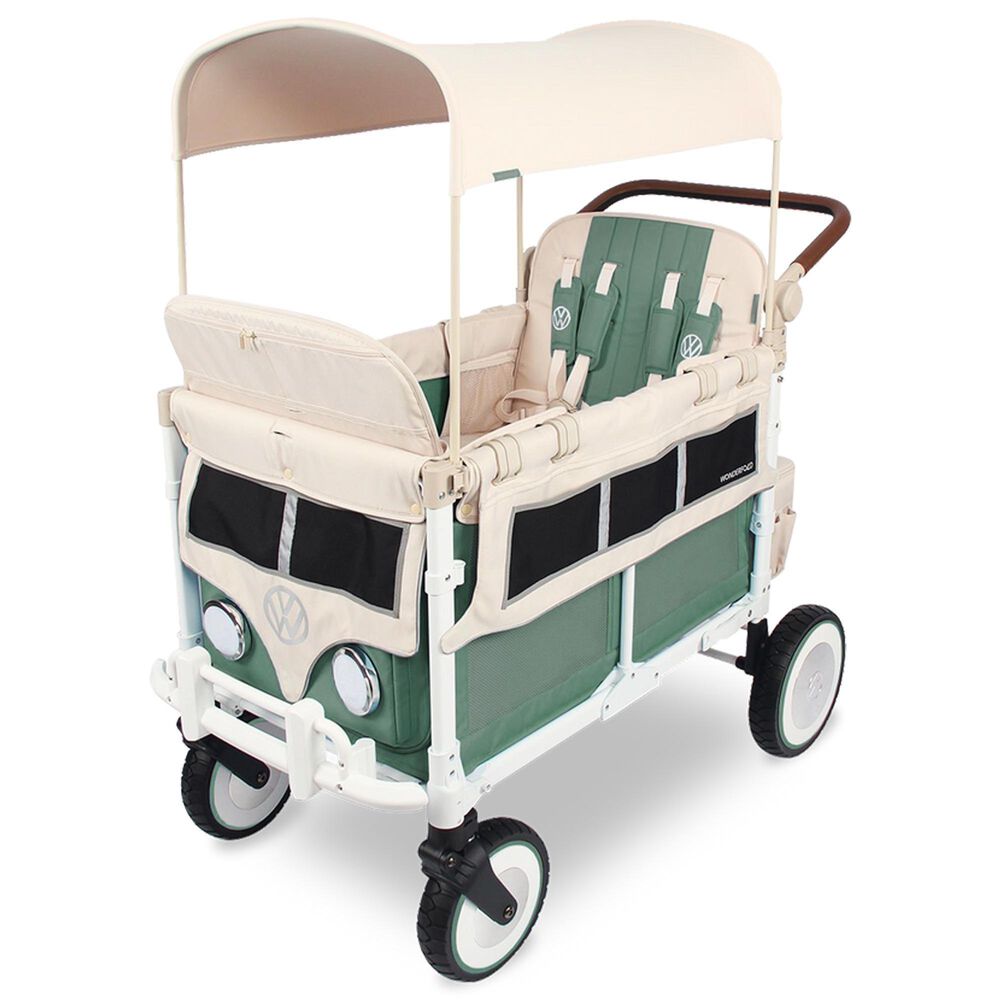 Wonderfold Volkswagen 4-Seater Stroller Wagon in Sage Green, , large