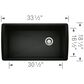 Blanco Diamond Super Single Bowl Kitchen Sink in Coal Black, , large