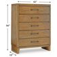 Ashley Sherbana 5-Drawer Chest in Light Brown, , large