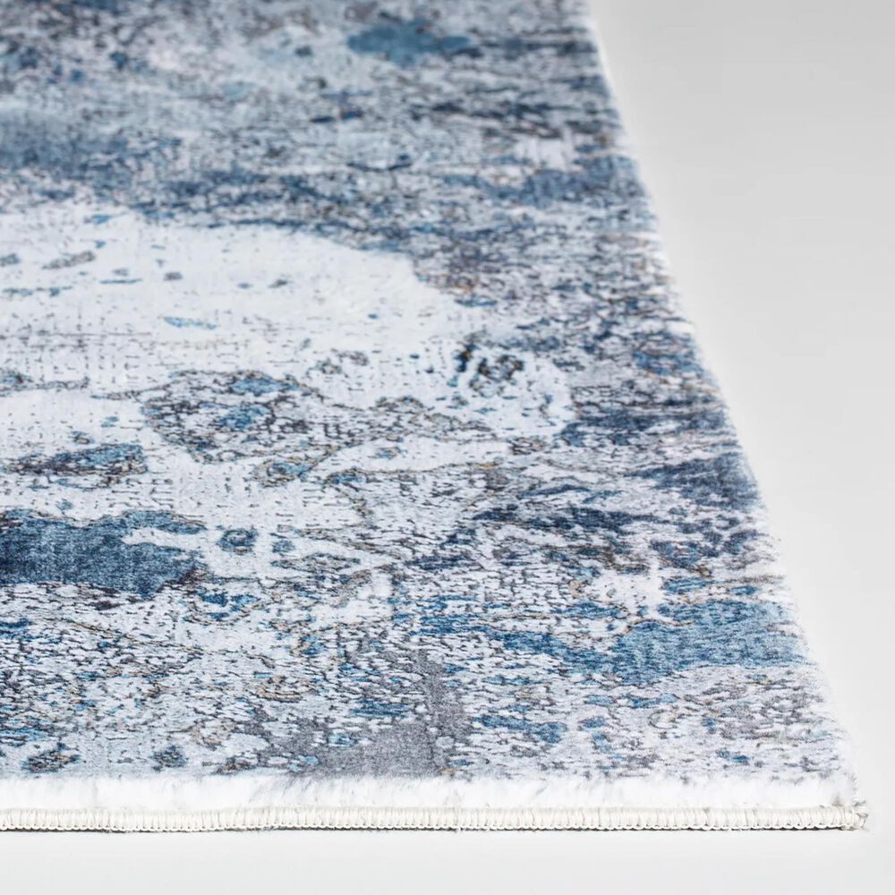 Kas Oriental Rugs Roxy Galaxy 7&#39;6&quot; x 10&#39; Grey and Blue Area Rug, , large