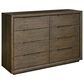 Furniture Worldwide Modern 5 Piece Queen Panel Bedroom Set in Sable with USB Ports, , large