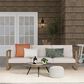 Linon Home Decor Silas 3-Seater Outdoor Sofa with Beige Cushions in Natural, , large