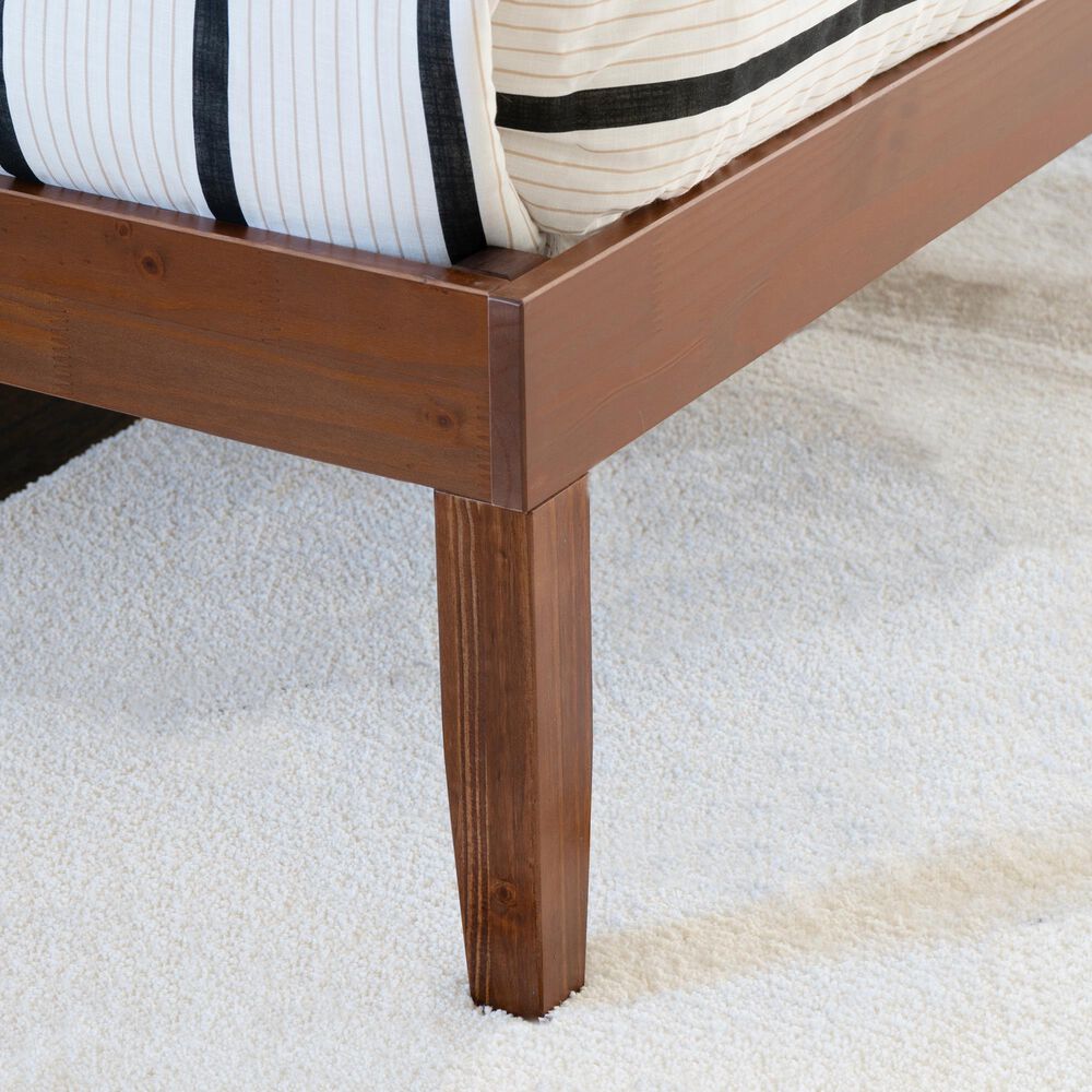 Linon Home Decor Polly King Platform Bed in Rich Walnut, , large