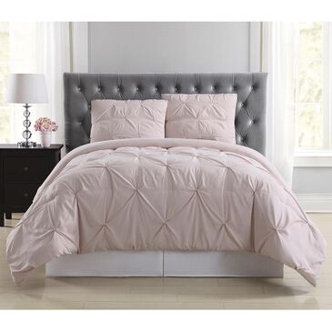 Pem America Truly Soft Pleated 3-Piece Full/Queen Duvet Set in Blush, , large