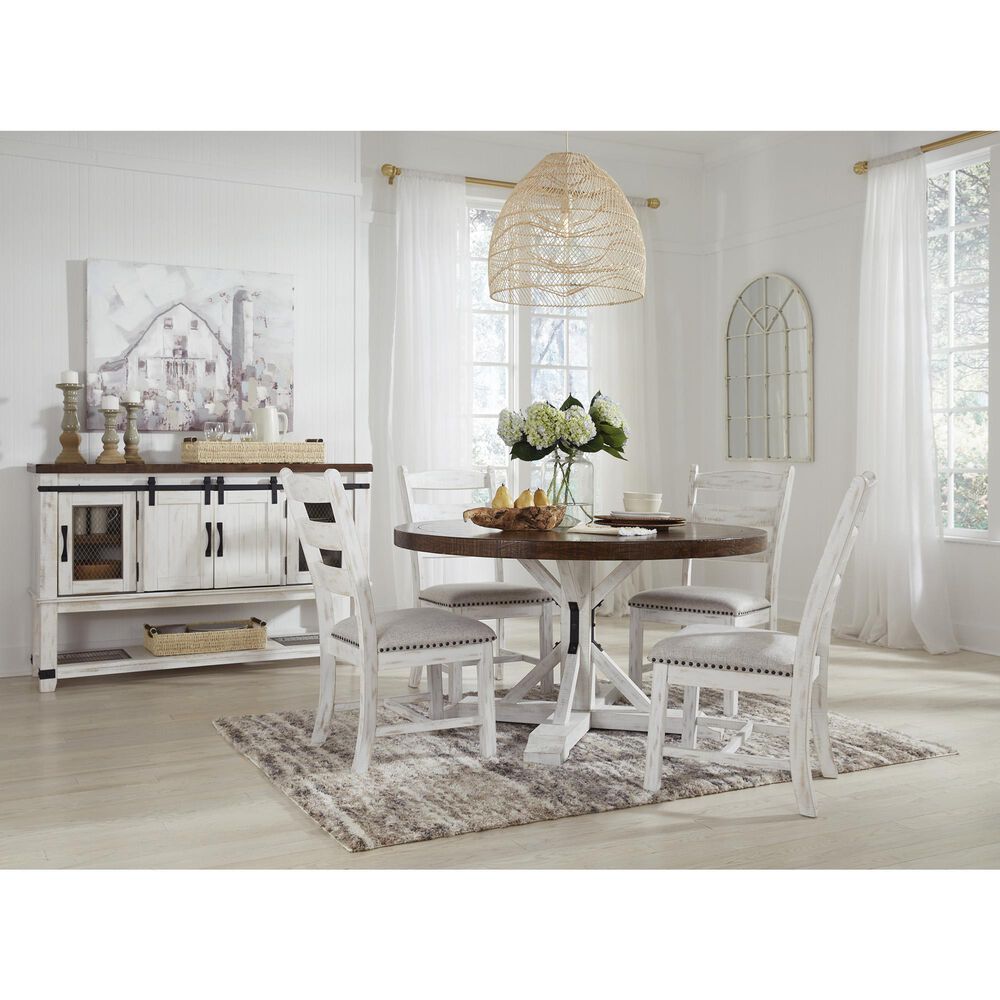 Ashley Valebeck Dining Chair Set of 2 in Beige and White, , large