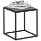 HOMLUX Cube Stackable End Table in French Oak Grey and Black, , large