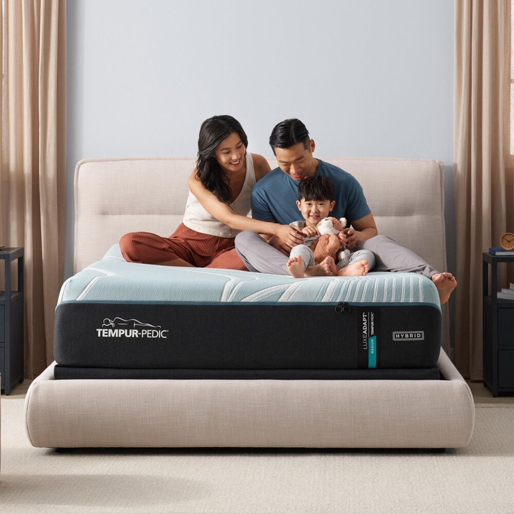 Tempur-Pedic LuxeAdapt 2.0 Medium Hybrid California King Mattress with High Profile Box Springs, , large