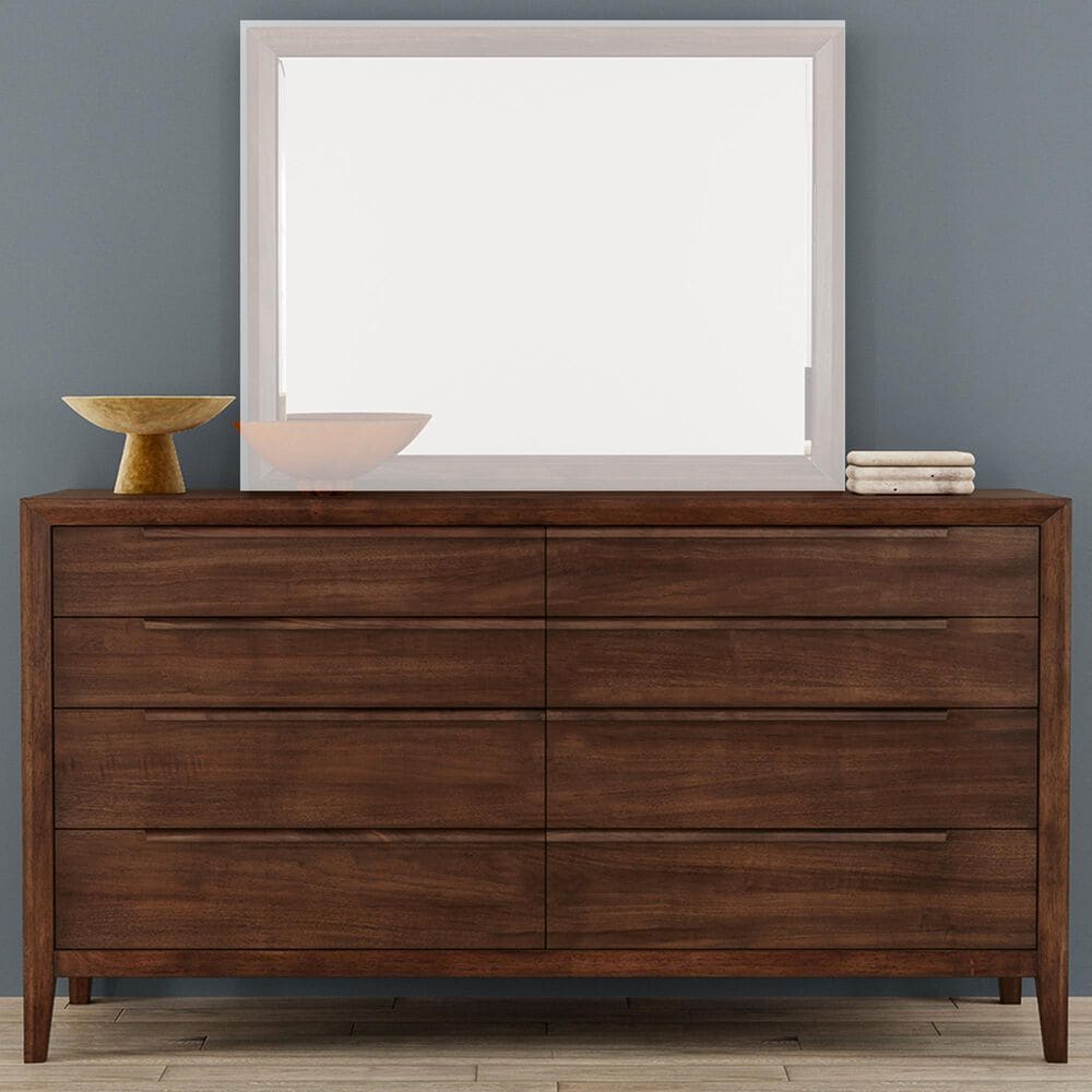 A-America Ralston 6-Drawer Dresser in Dark Amber, , large