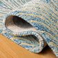 Safavieh Micro-Loop MLP177M 8" x 10" Light Blue and Ivory Area Rug, , large