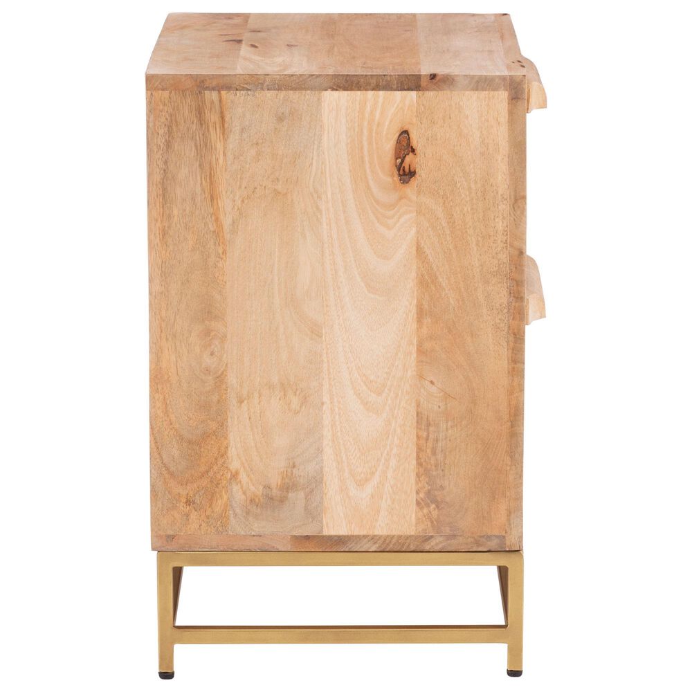 Linon Home Decor Janie 2-Drawer Cabinet in Natural and Gold, , large